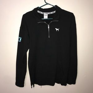 VS Pink Black Quarter Zip